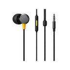 realme Buds 3 Wired Earphones with Mic (Black) | 9mm Dynamic Driver | 3.5mm Jack | Single Button Control | Braided Tangle-Free Cable | Model RMA2419 (Buds 3 3.5mm Wired Earphone, Color Black) In Ear