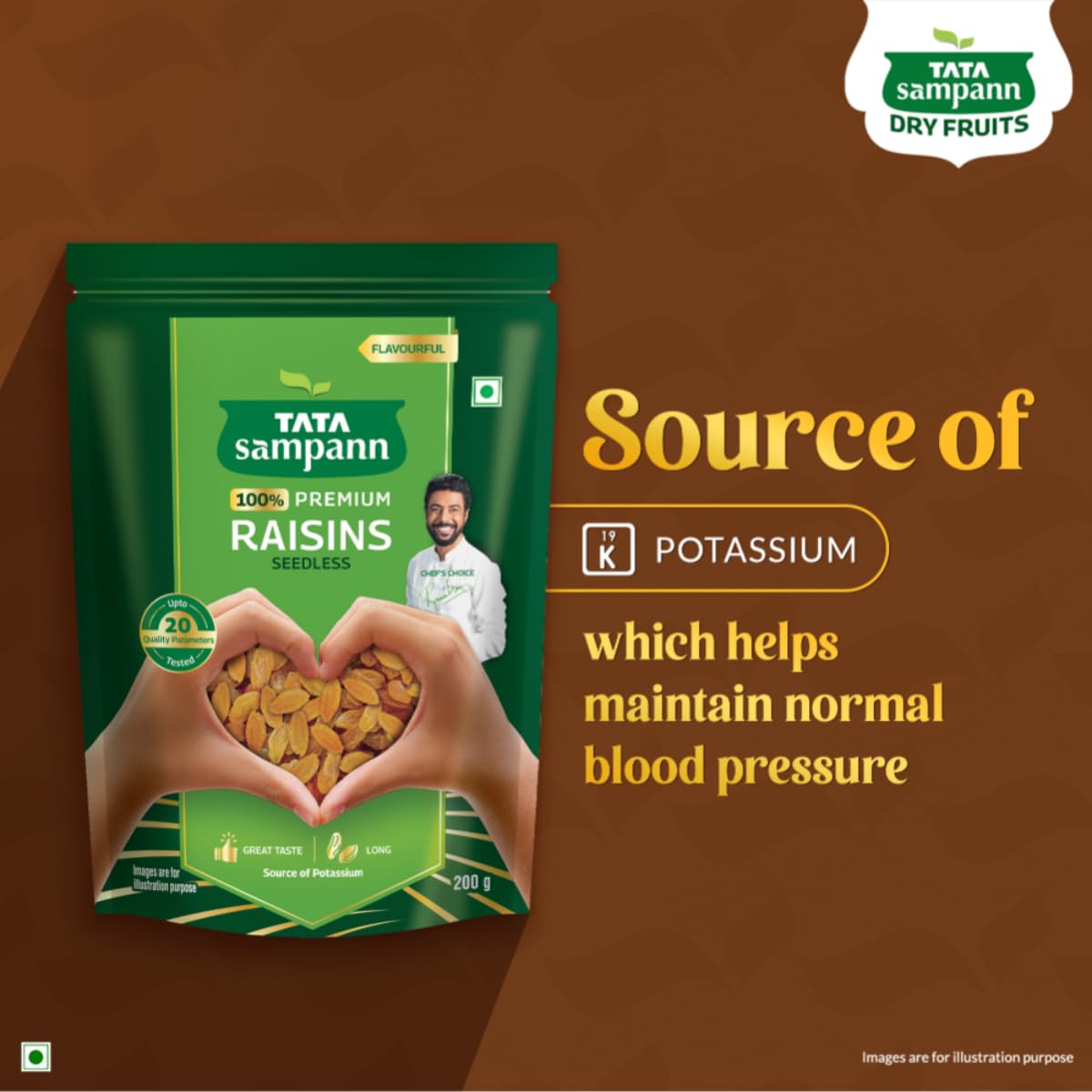 Tata Sampann Pure Raisins Seedless/Kishmish, 200g,