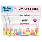 Plush Ultra-Thin Sanitary Napkins for Women 28 Pcs (Pack of 3)| B2G1 Supersaver Combo of 84 Pads | 48 XL, 36 XXL Rash-Free Pads & 12 Pantyliner