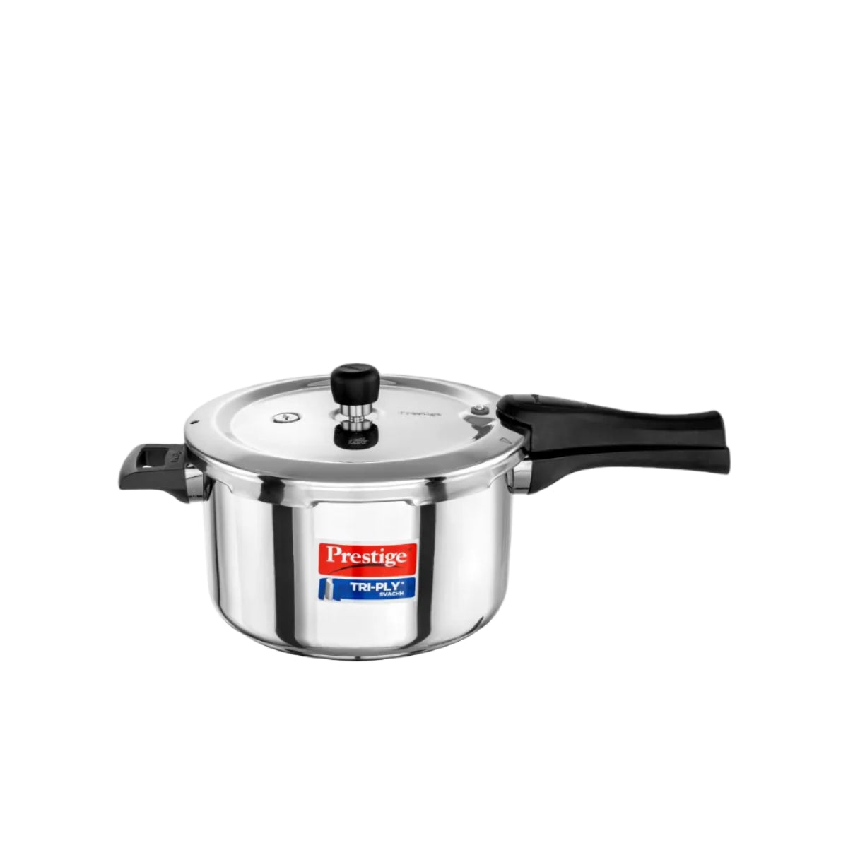 Prestige 5 Litre Triply Svachh Outerlid Pressure Cooker|Deep lid for spillage control|Gas & Induction Compatible|Triply body for even heating|Gasket Release System|5 Years warranty|ISI certified