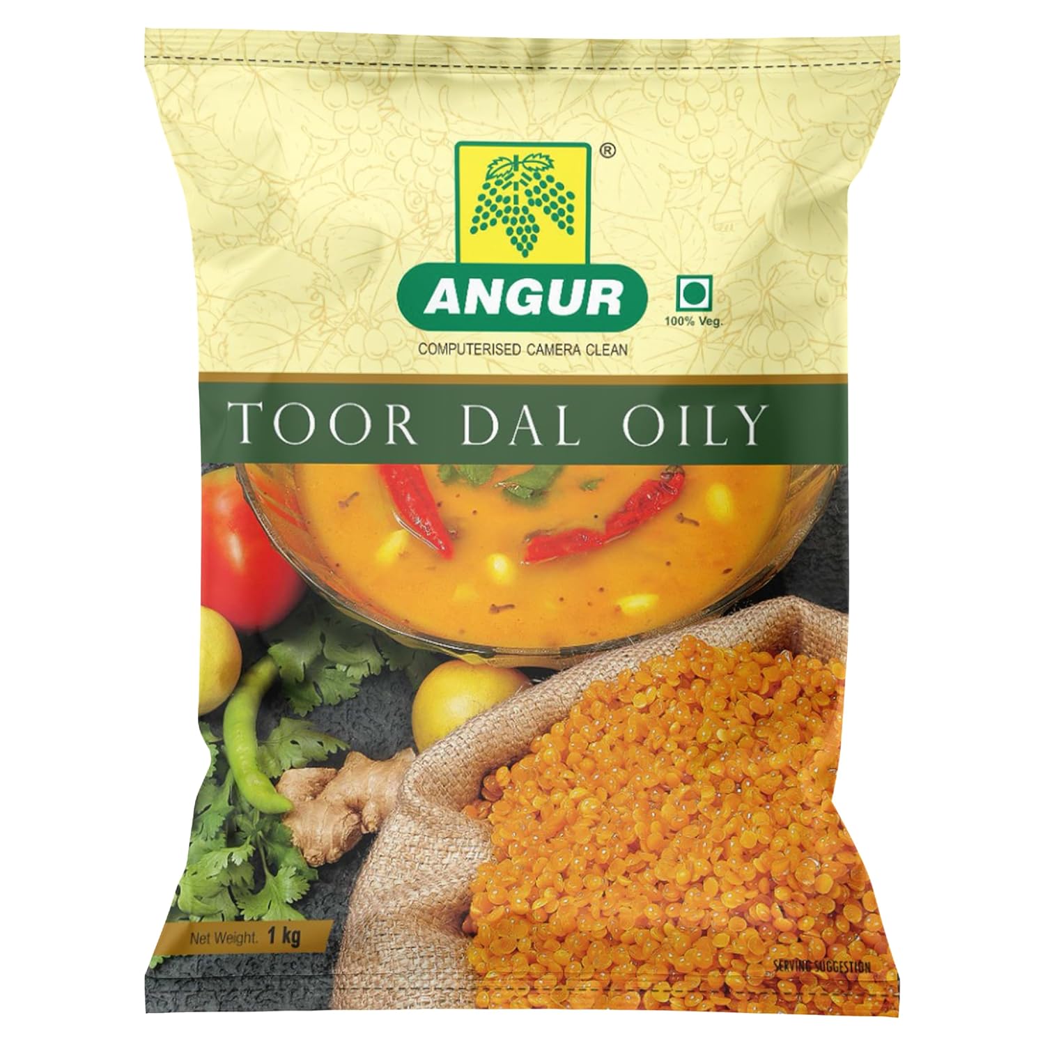 Angur Oily Toor Dal 1Kg