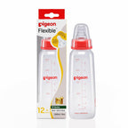 Pigeon Peristaltic Feeding Bottle 240ml Red with L Nipple | Natural Baby Feeding Bottle | BPA Free