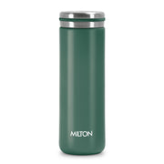 Milton Shiny 300 Thermosteel Water Bottle 280 ml, Long Hours Hot and Cold I Leak Proof Lid, ISI Certified I Vacuum Insulated I for Office, Gym, School I Green