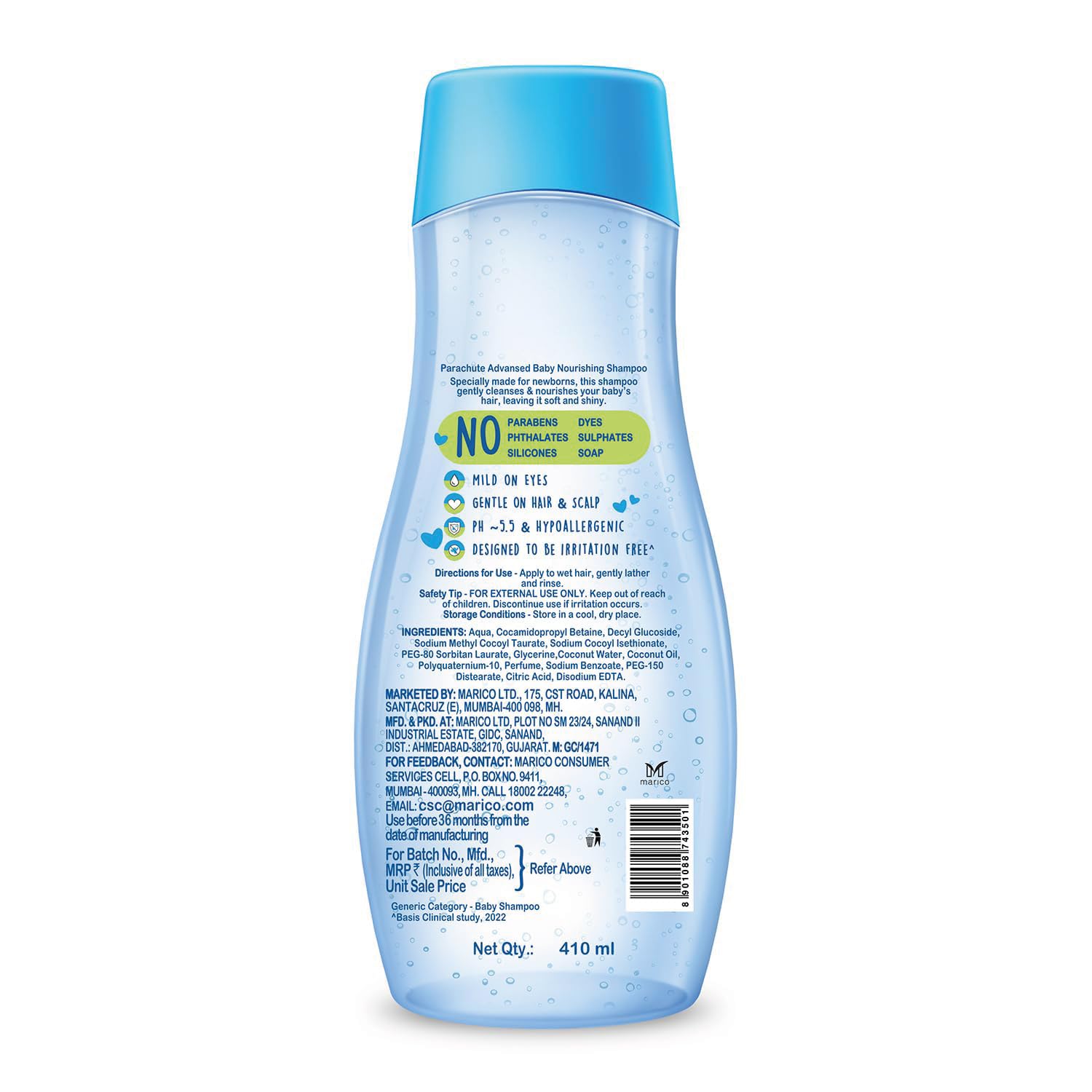 Parachute Advansed Baby Shampoo for Kids,410ml