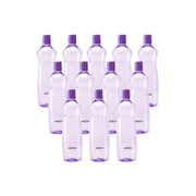 MILTON Pacific 1000 Water Bottle 1 Litre each, set of 12, Purple I PET Food Grade I BPA Free, Leak Proof I Wide Mouth, Easy To Clean I Fridge Bottles for Home, Office, Gym