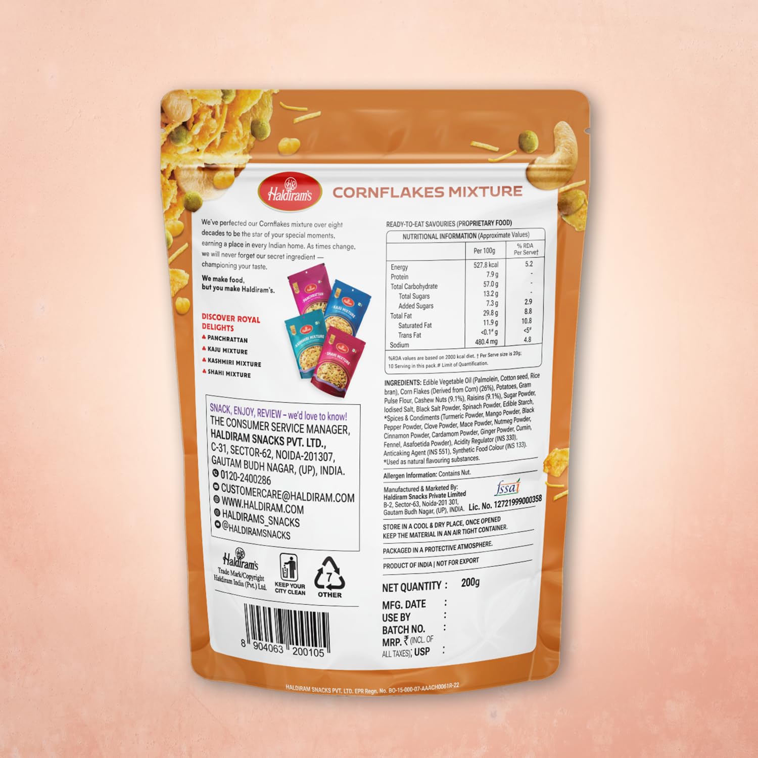Haldirams Namkeen - Cornflake, Mixture 200g