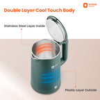 Orient Electric Powerhot 1.5 L Electric Kettle | Cool Touch Body | Faster Heating | Auto Cut Off Mechanism | 360° Rotating Base | Green