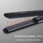 Ikonic Professional Pro Straight Hair Straightener For Women, 1.5 Inch Ceramic Floating Plates, Adjustable Temperature 130°C–230°C, Instant Heat-Up Technology, Frizz-Free Straightening, Smooth & Sleek Hair, Salon Professional Styling, Black