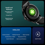 boAt Lunar Discovery – 2026 Edition w/ 1.39" (3.5 cm) HD Display, Bluetooth Calling, Emergency SOS, HR, SpO2 & Sleep Tracking Smart Watch for Men & Women (Black Metal)