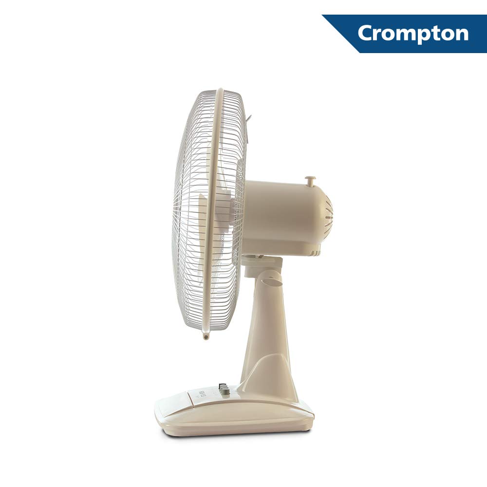 Crompton Hiflo Neo 16-Inch Table Fan 400mm (kd White) | High speed | smooth oscillations | Thermal overload protection for long lasting motor