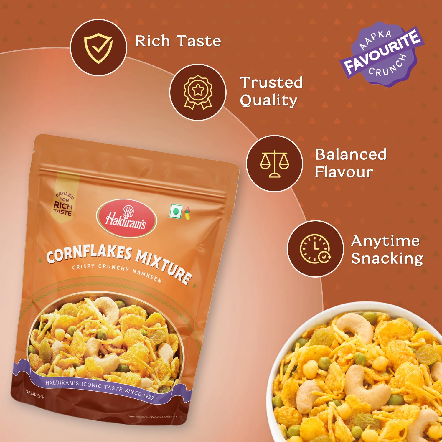 Haldirams Namkeen - Cornflake, Mixture 200g