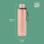 Milton Aura 1000 Thermosteel Water Bottle, 24 Hr Hot and Cold I Leak Proof Lid, ISI Certified I Vacuum Insulated I for Office, Gym, School I Beige