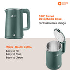Orient Electric Powerhot 1.5 L Electric Kettle | Cool Touch Body | Faster Heating | Auto Cut Off Mechanism | 360° Rotating Base | Green