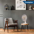 Crompton Hiflo Neo 16-Inch Table Fan 400mm (kd White) | High speed | smooth oscillations | Thermal overload protection for long lasting motor