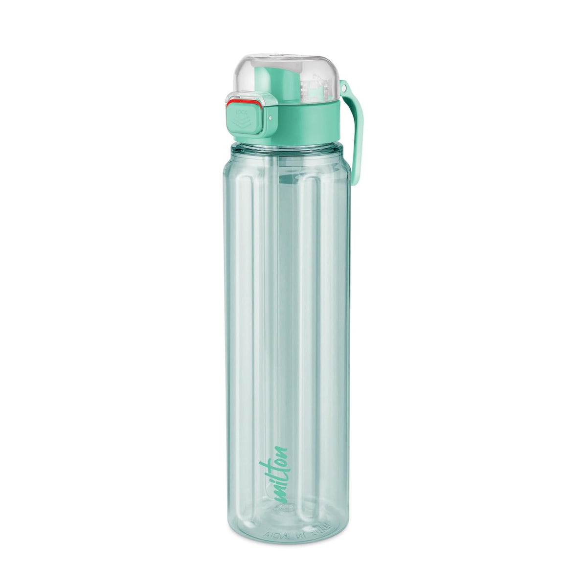 MILTON Aston 700 BPA & BPS-Free Water Bottle 700 ml| Food-Grade Plastic | One-Click Open | Leak-Proof | Sip & Gulp Lid I Ideal for Office, School, College, Gym, Turquoise Blue