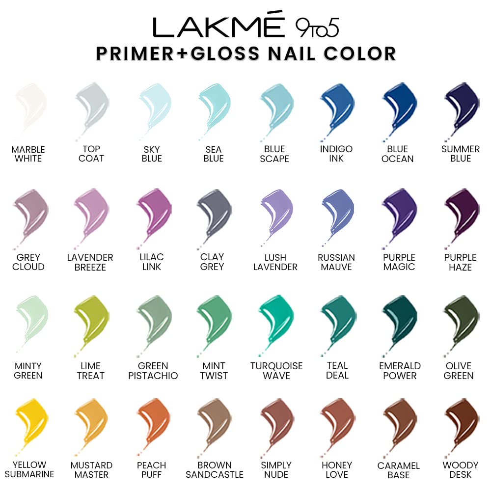 LAKMÉ 9 To 5 P+G Nail - Lush Lavender, 6 Ml, Glossy Finish