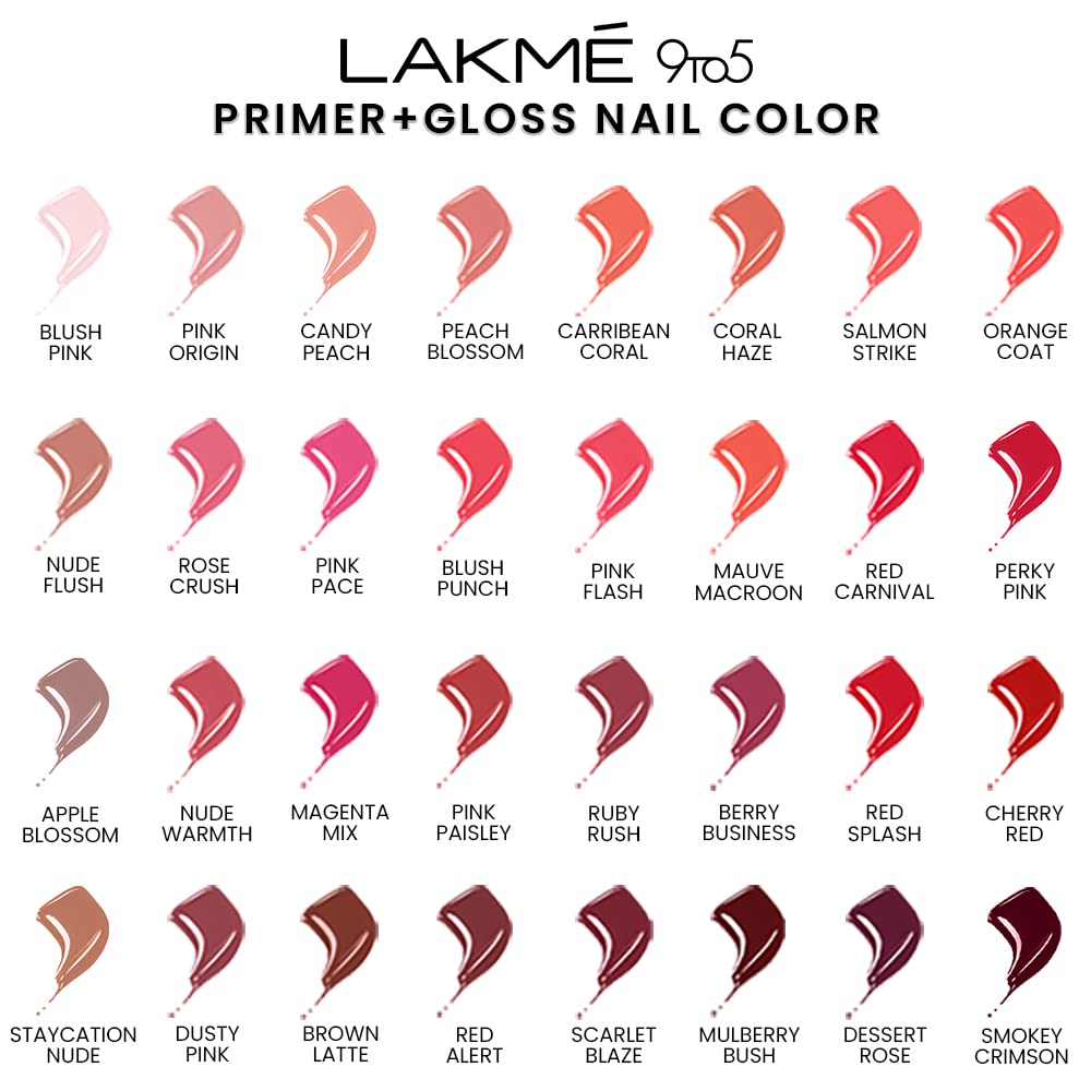 LAKMÉ 9 To 5 P+G Nail - Lush Lavender, 6 Ml, Glossy Finish