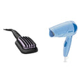 Philips BHH880/10 50 Watts Heated Straightening Brush with Thermoprotect Technology (Black) & Philips HP8100/60 Hair Dryer (Blue)