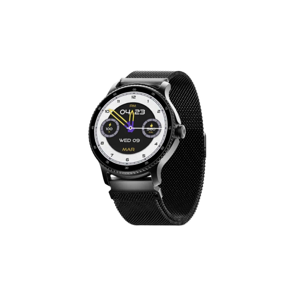 boAt Lunar Discovery – 2026 Edition w/ 1.39" (3.5 cm) HD Display, Bluetooth Calling, Emergency SOS, HR, SpO2 & Sleep Tracking Smart Watch for Men & Women (Black Metal)