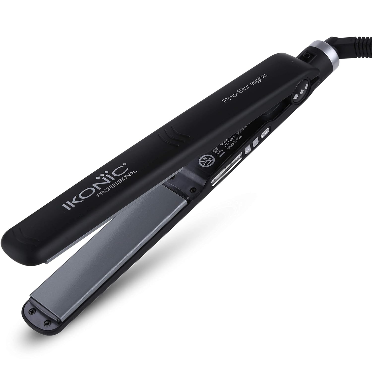 Ikonic Professional Pro Straight Hair Straightener For Women, 1.5 Inch Ceramic Floating Plates, Adjustable Temperature 130°C–230°C, Instant Heat-Up Technology, Frizz-Free Straightening, Smooth & Sleek Hair, Salon Professional Styling, Black