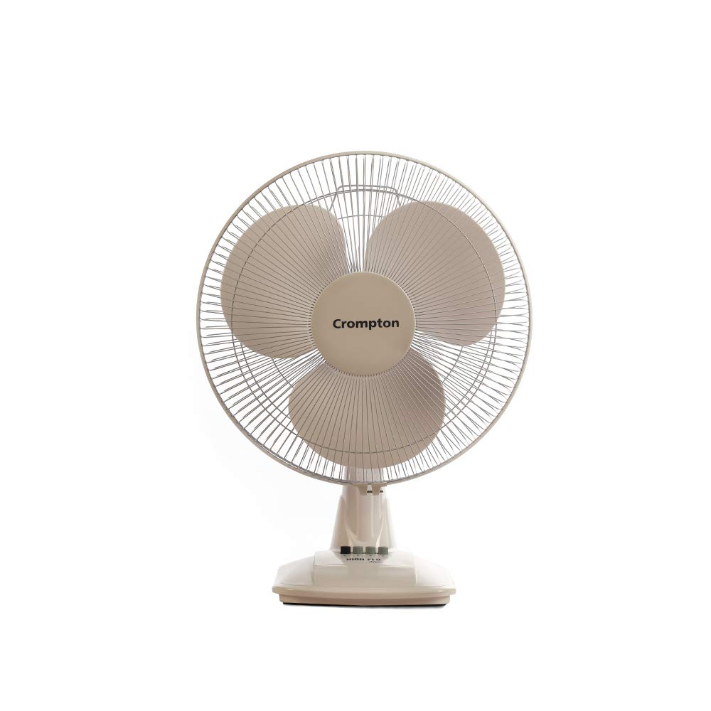 Crompton Hiflo Neo 16-Inch Table Fan 400mm (kd White) | High speed | smooth oscillations | Thermal overload protection for long lasting motor