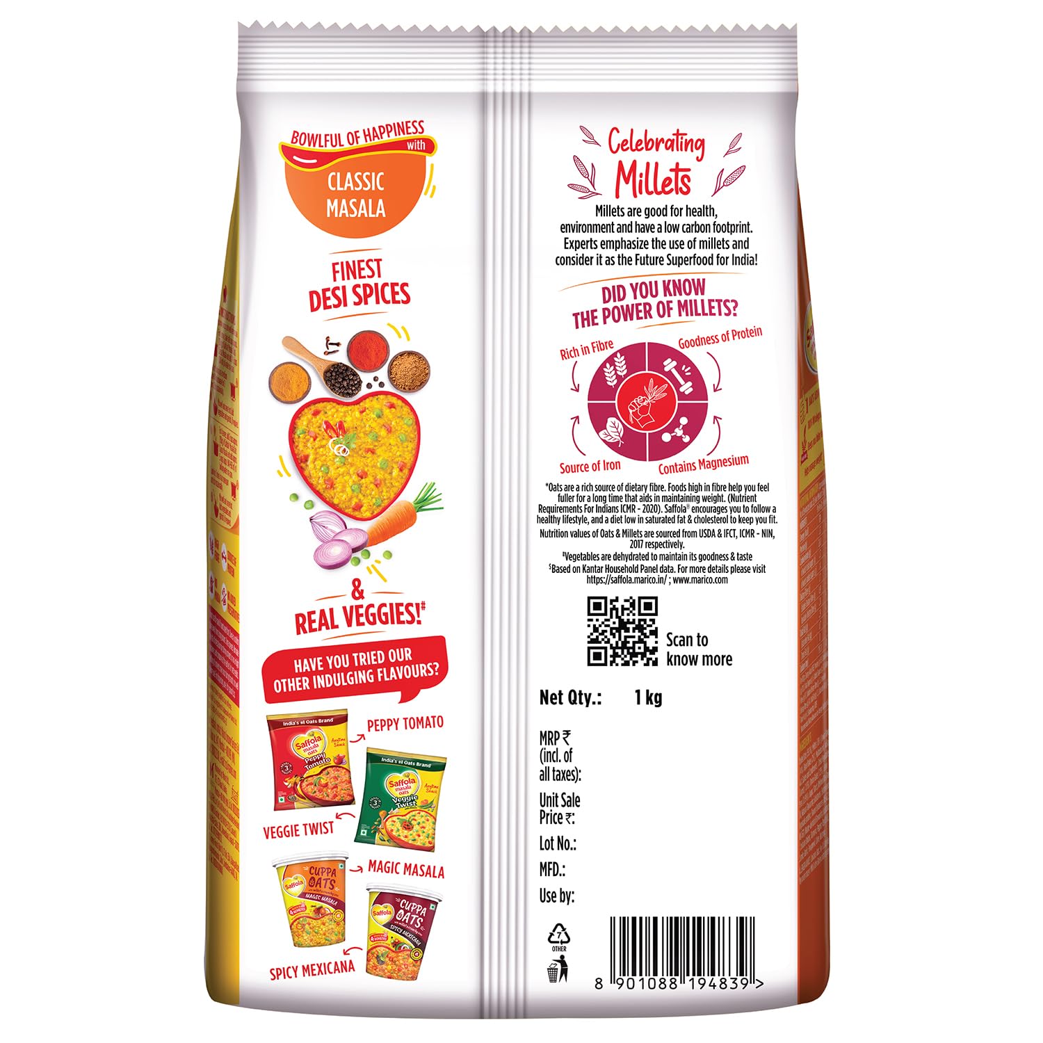 Saffola Masala Oats,1kg