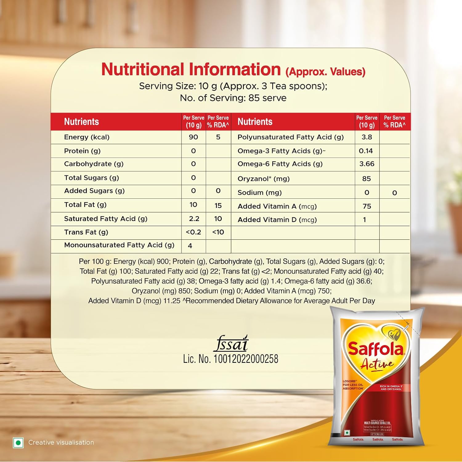 Saffola Active Refined Cooking oil 930ml