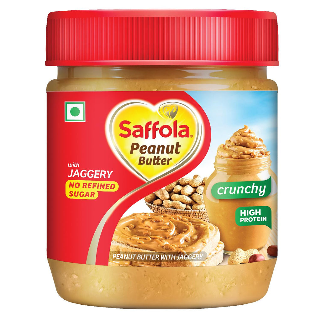 Saffola Peanut Butter with Jaggery, Crunchy 350 gm