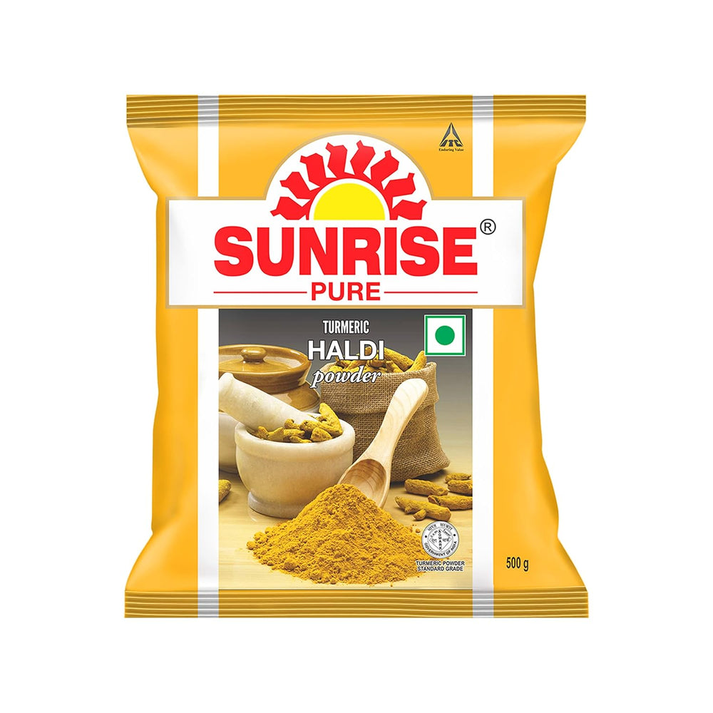 Sunrise Pure Turmeric Spice Powder Pouch, 500 Gram