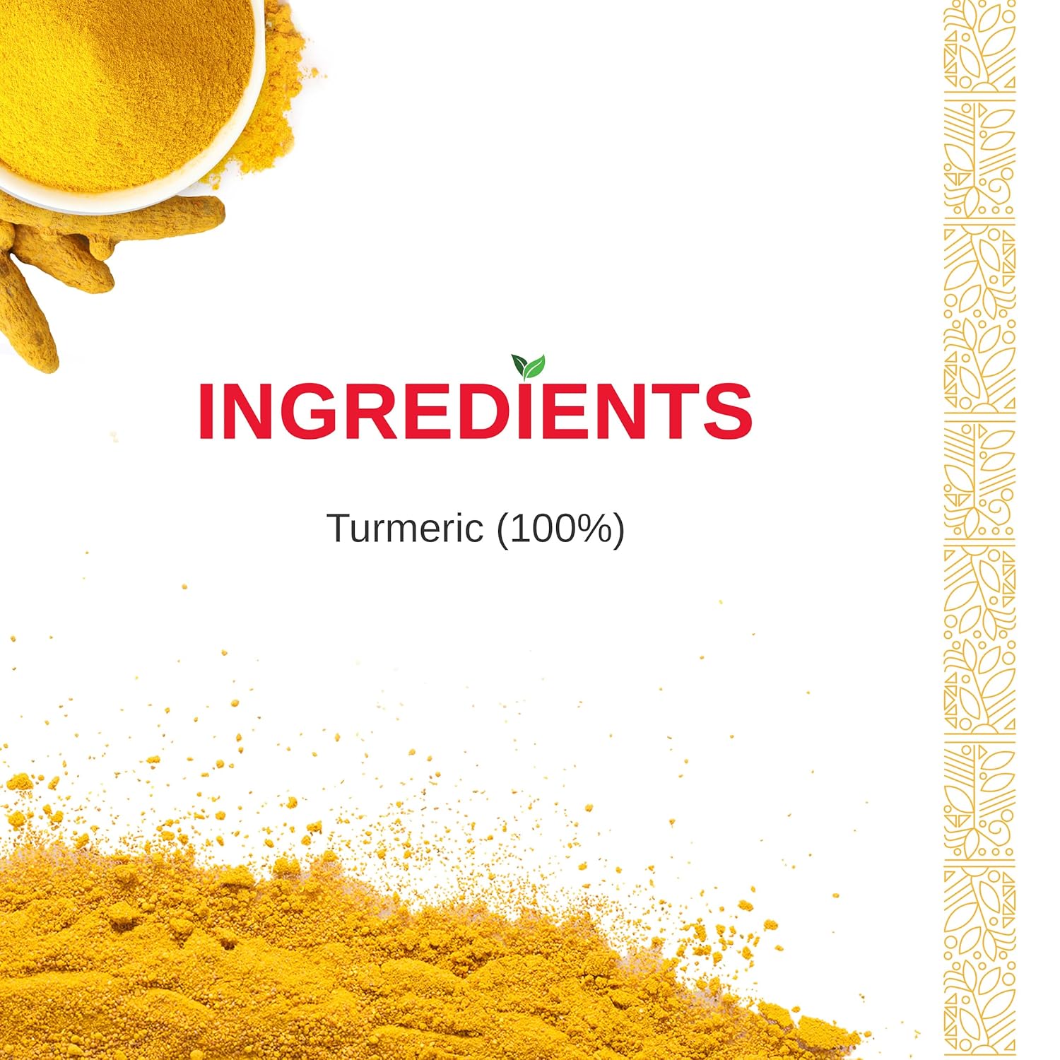 Sunrise Pure Turmeric Spice Powder Pouch, 500 Gram
