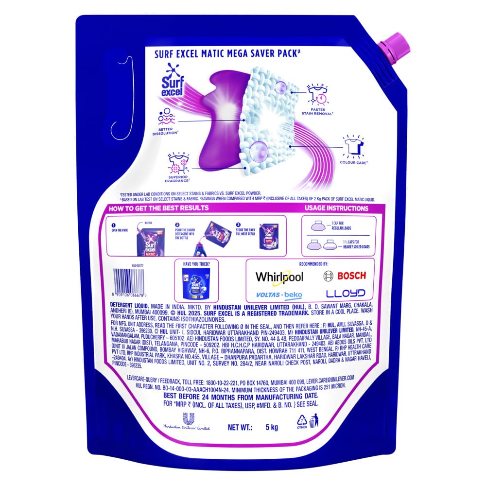 Surf Excel Matic Front Load Liquid Detergent