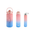 CELLO All Day Set of 3 Pieces Water Bottles Daily Use, Pink (310ml, 790ml, 2085ml) | BPA Free Leakproof Lightweight Easy to Carry Different Sizes Water Bottle For School, Workout, Gym & Office