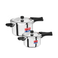 Prestige 5L+3L Triply Svachh Outer Lid Pressure Cooker Combi with 2 Lids|Gas & Induction Compatible|Deep lid for spillage control|Triply body for even heat distribution|5 Years Warranty|ISI Certified