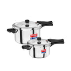 Prestige 5L+3L Triply Svachh Outer Lid Pressure Cooker Combi with 2 Lids|Gas & Induction Compatible|Deep lid for spillage control|Triply body for even heat distribution|5 Years Warranty|ISI Certified