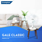 Crompton HISPEED Gale Classic 400 mm Table Fan | Superior Air Delivery | Smooth Oscillation | Easy neck tilt mechanism |2 Year Warranty | KD White