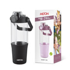 MILTON Summit 1200 2-in-1 Sip or Gulp Lid Tumbler 1200 ml | Plastic Water Bottle with Sturdy Handle & Straw | Leak-Proof, BPA-Free | Perfect for Office, Gym, Travel Tumbler for Men and Women, Black
