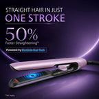 Philips India's No.1 Hair Styling Brand - One Stroke Hair Straightener | 50% Faster Straightening | 3 days salon-like hair | 12 Temperature Settings (120–230°C) Designed for Indian Hair | BHS530