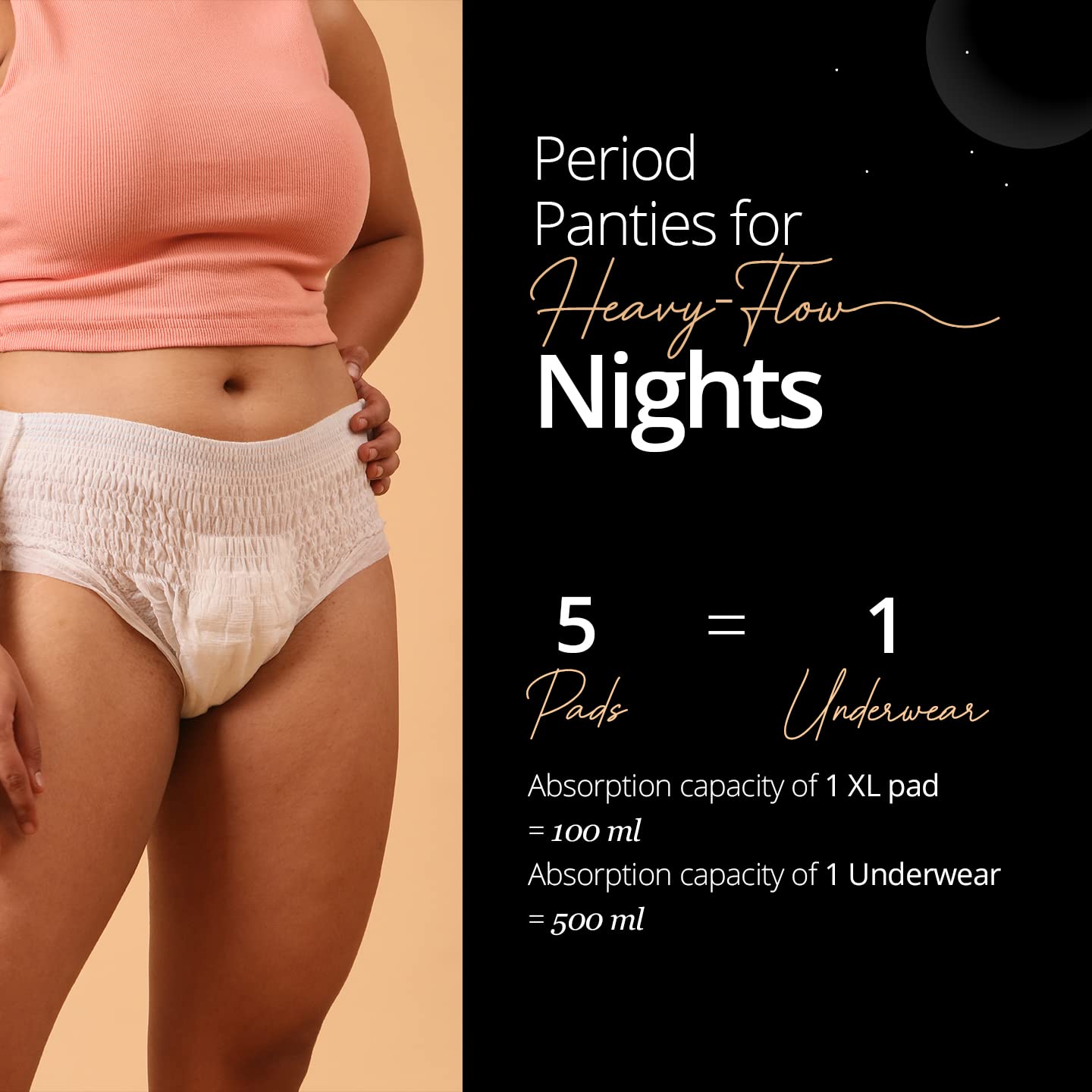 Carmesi Disposable Period Panties for Women - Pack of 8 (M-L) | 360° Protection for Super Heavy Flow | Leak Proof & No Rashes | Maternity Panties | All Night Protection | Ultra Absorbent Core