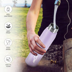MILTON Handy 850 Stainless Steel Sipper Water Bottle 780 ml, Single Walled, ISI Certified I Leak Proof Lid, Rust Proof I For School, Office, Gym I Purple