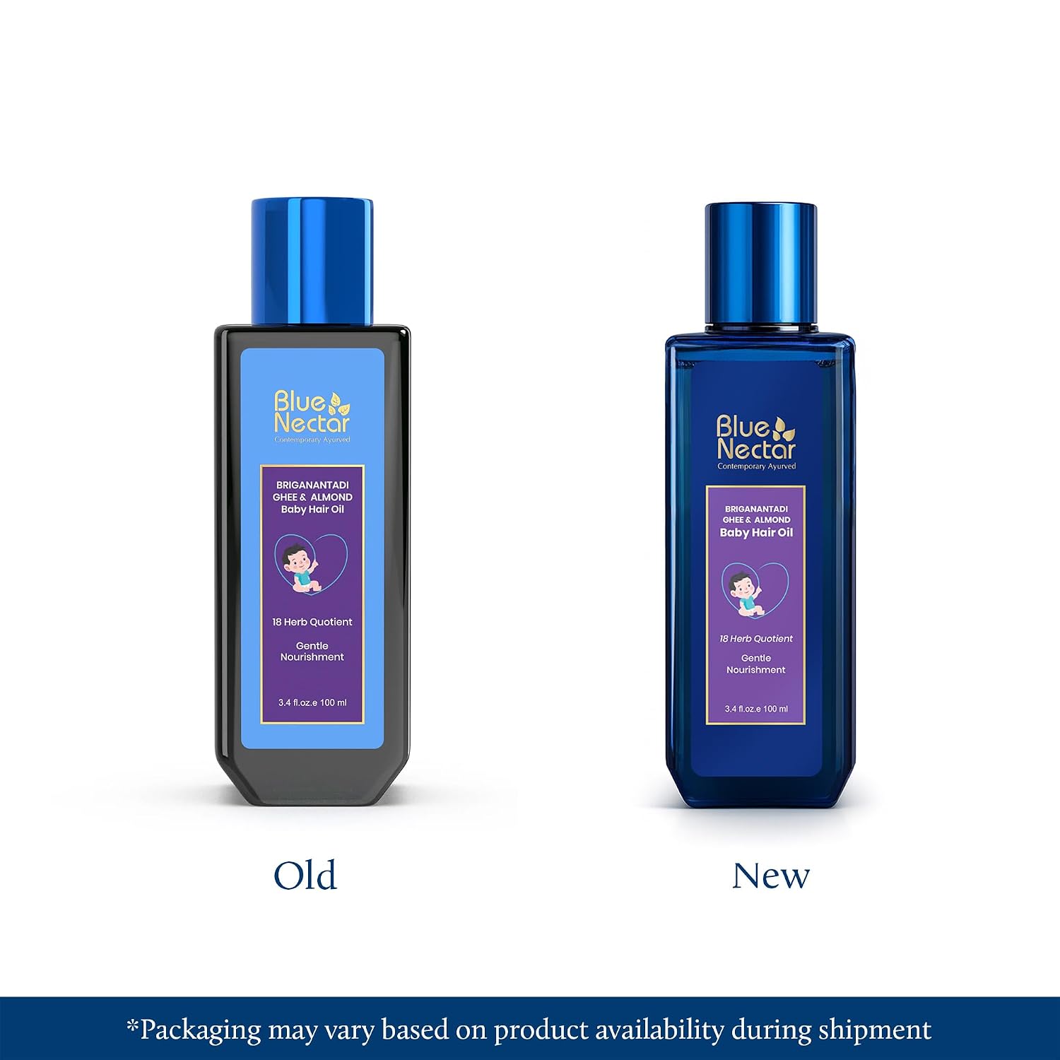 Blue Nectar Ayurvedic Baby Hair Oil with Ghee for Healthy Scalp