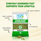 Natureland Organics Moong Sabut/Whole Daal 1 Kg - Organic Healthy Pulses