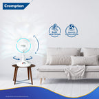 Crompton HISPEED Gale Classic 400 mm Table Fan | Superior Air Delivery | Smooth Oscillation | Easy neck tilt mechanism |2 Year Warranty | KD White