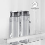 MILTON Hector 1000 Water Bottle, 1 Litre, Reusable Plastic Fridge Bottle, BPA Free and Leak Proof Bottles for Travel, Work, Pack of 1, Grey
