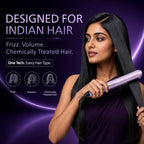 Philips India's No.1 Hair Styling Brand - One Stroke Hair Straightener | 50% Faster Straightening | 3 days salon-like hair | 12 Temperature Settings (120–230°C) Designed for Indian Hair | BHS530