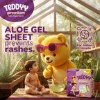Teddyy Premium Baby Diapers S Size, Pant Style | Small (4-8 kg), 42 Pants | Butter Soft Feel | Anti-Rash with Aloe Vera &12 Hours Dryness Lock