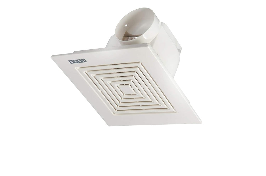 Usha Crisp Air Premia CV 260mm (10-Inch) Ceiling-Mounted Exhaust Fan for Kitchen/Bathroom | 100% Copper Motor | Rust-Proof Body & Blades | Low Noise | Easy to Install | 2-Year Warranty | White