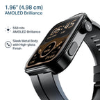 boAt Chrome Endeavour, Premium Metal Body, 1.96”(4.97cm) AMOLED Display,AI Coach Health Insights,Advanced S1 Processor,HRV,VO2 Max,Auto Watchface Refresh, Smart Watch for Men & Women (Active Black)