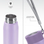 MILTON Handy 850 Stainless Steel Sipper Water Bottle 780 ml, Single Walled, ISI Certified I Leak Proof Lid, Rust Proof I For School, Office, Gym I Purple