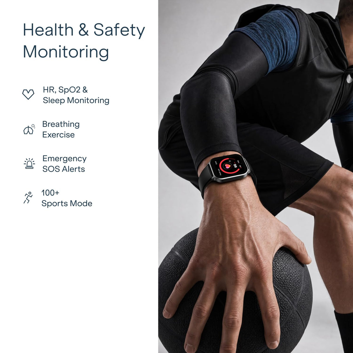 boAt Ultima Ember 2 Smartwatch, 1.96” AMOLED Display, Ultra Bright 1000 nits Brightness, AOD, Personalized Fitness Nudges, Functional Crown, 100+ Sports Mode smartwatch for Men & Women (Active Black)