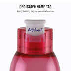 CELLO My Tag PET Water Bottle | 100% food grade | Leak proof and Break proof | Set of 3-1000ml | Pink